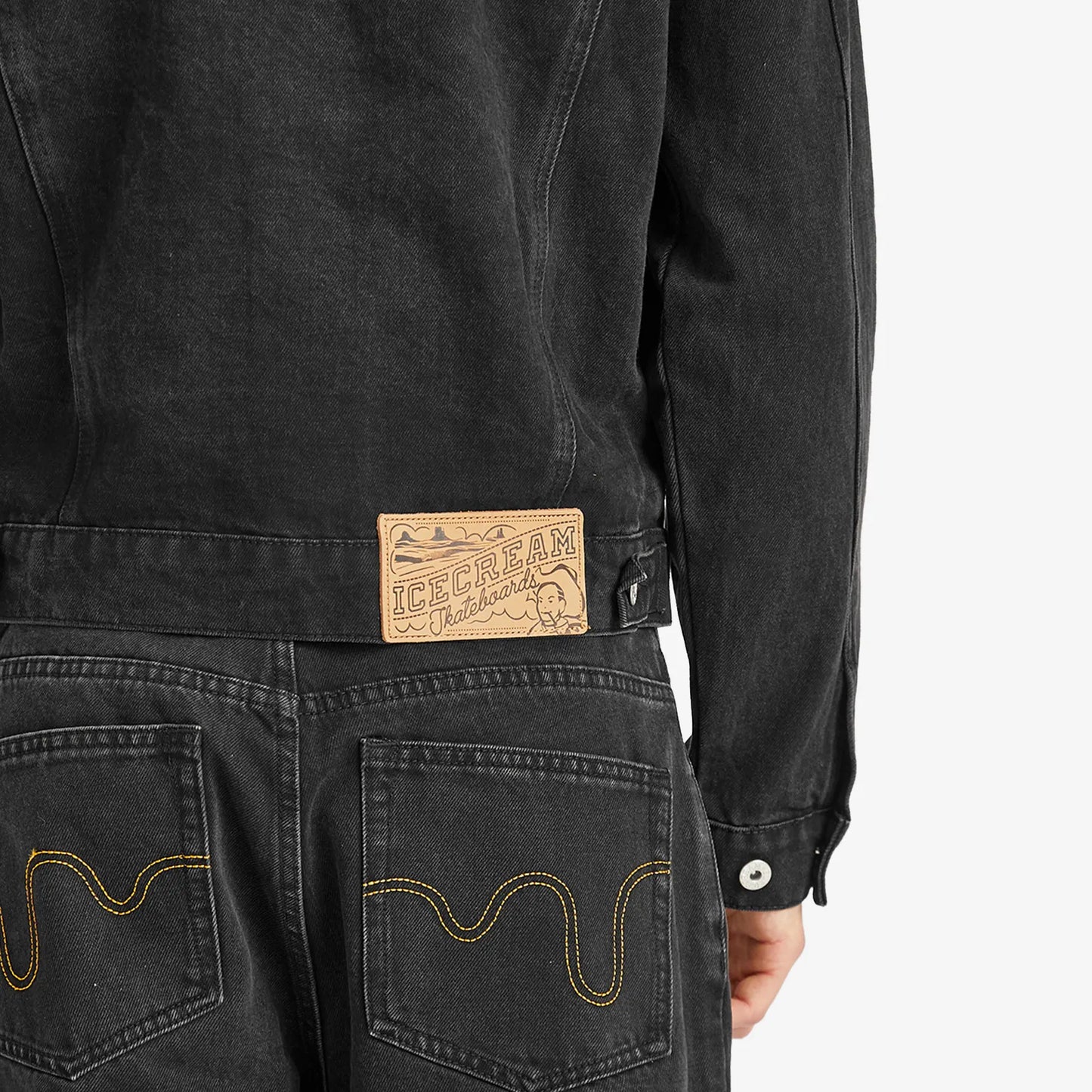 Ice Cream Denim Jacket Trucker Black