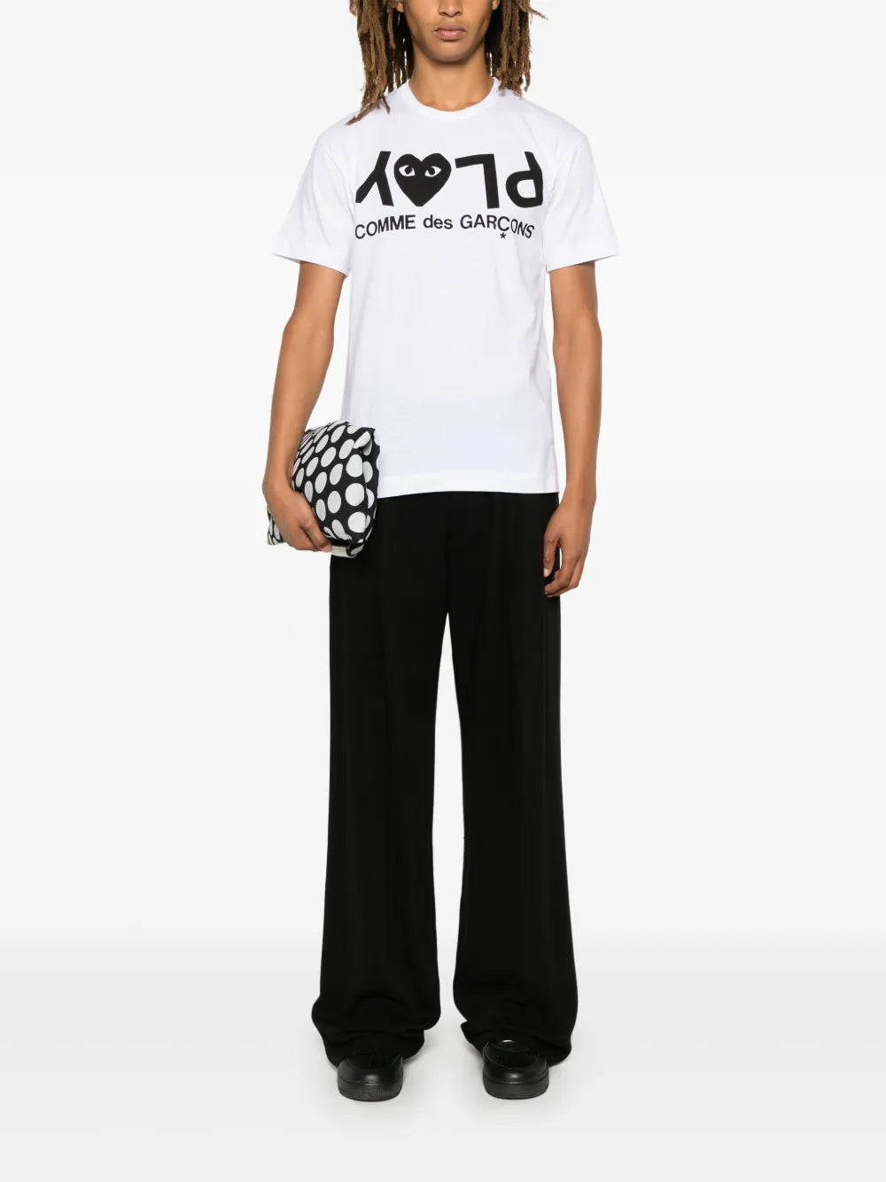 Comme Des Garcons Play Upside Down Logo T-Shirt White