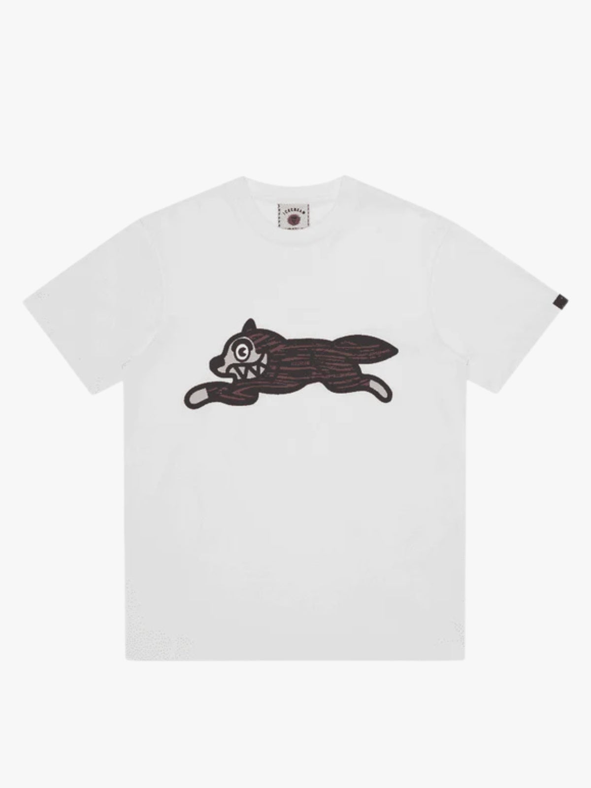 Ice Cream Woodgrain Running Dog T-Shirt White