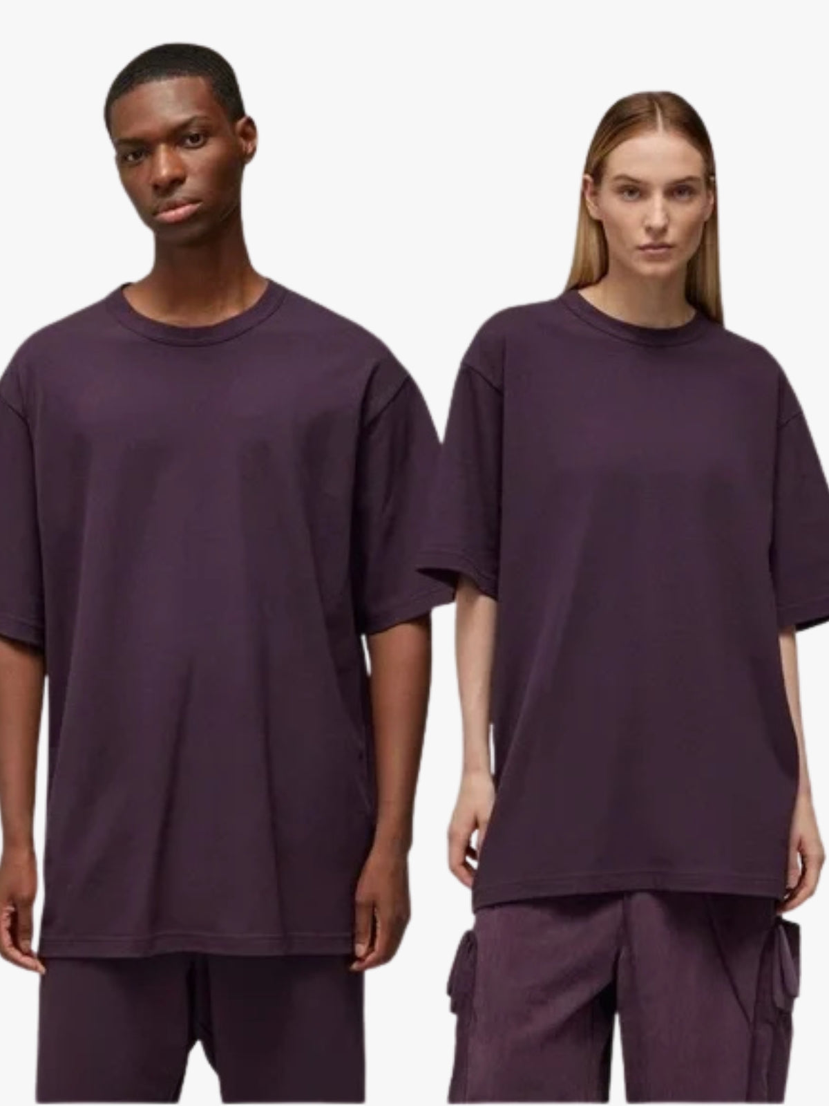 Y-3 Crepe Jersey Short Sleeve- Purple