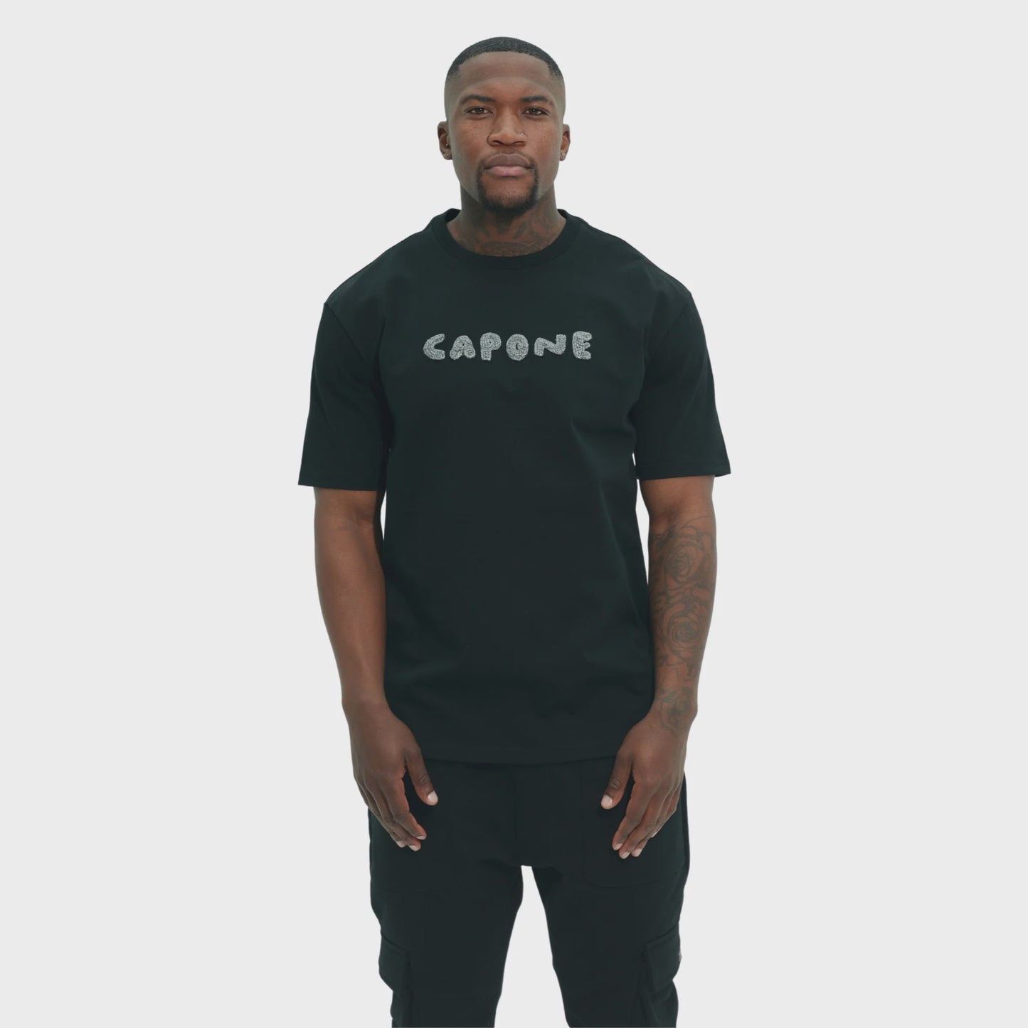 Capone T-Shirt Back Paint Graphic Black