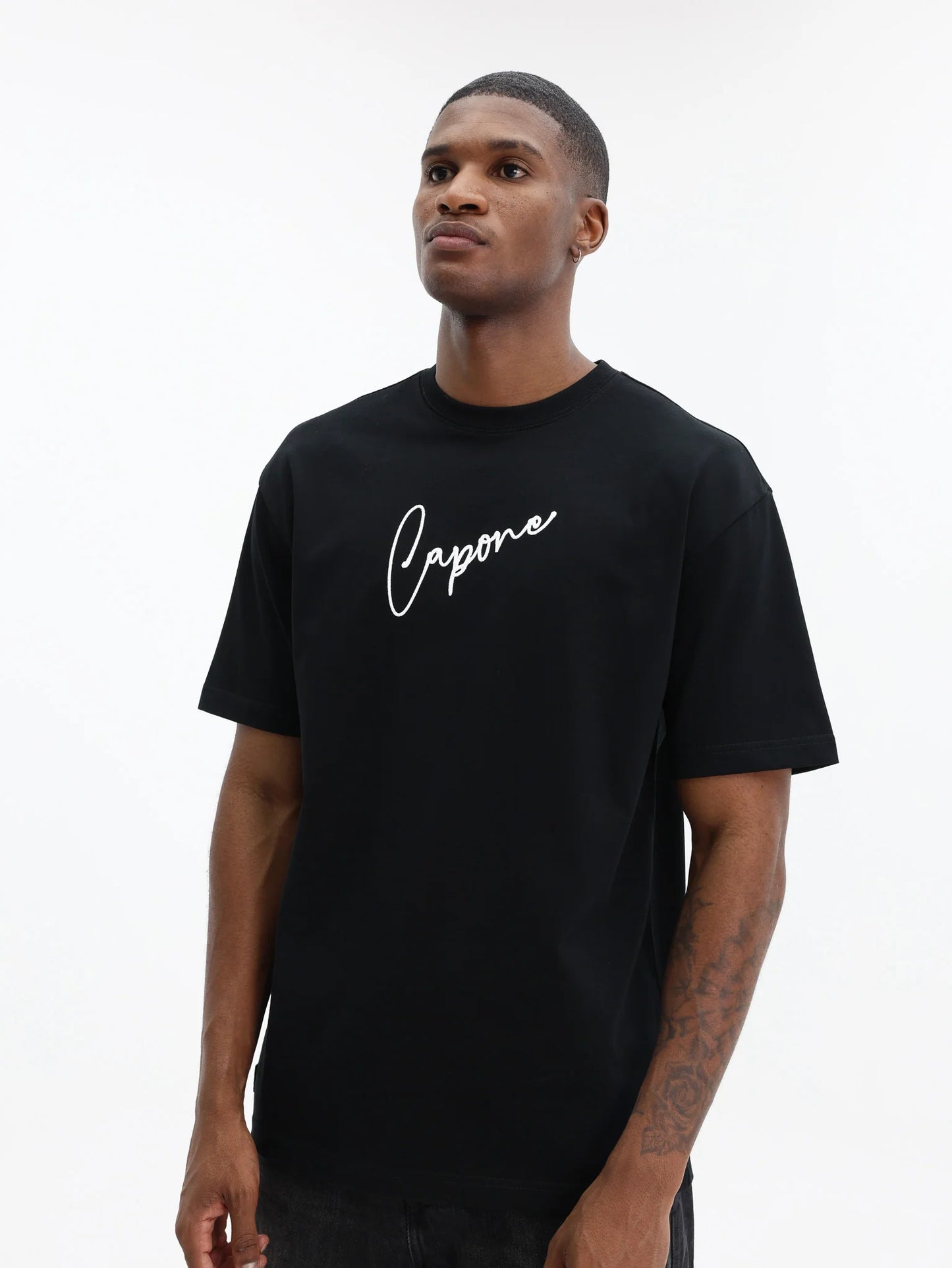 Capone Logo T-Shirt Black -White