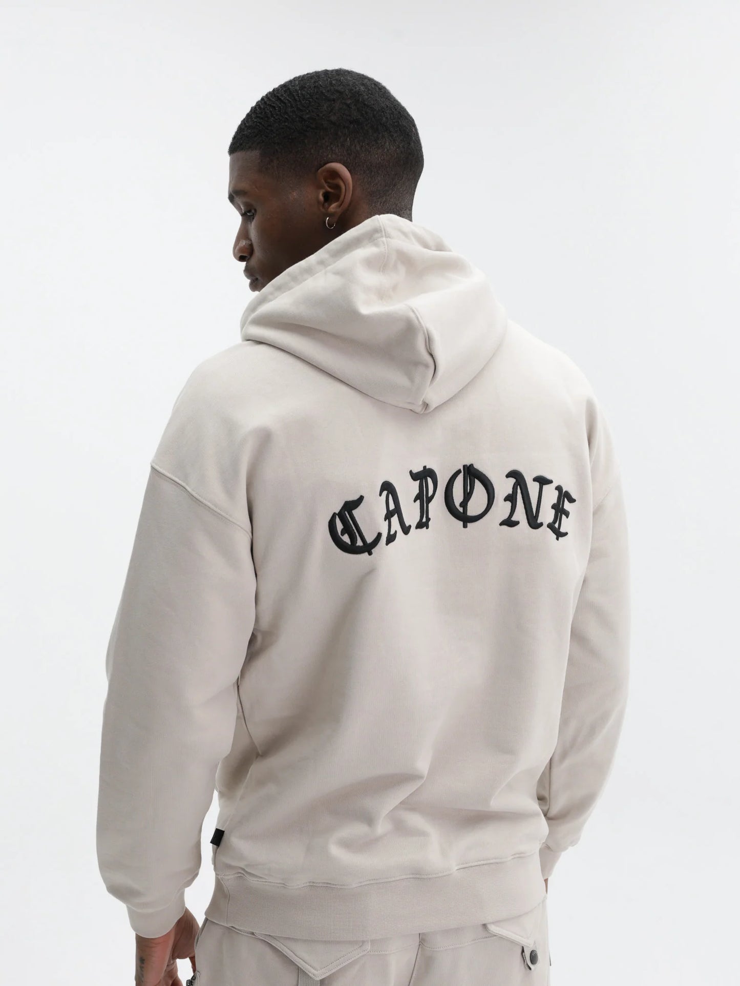 Capone Hoodie Metallic Rings Beige