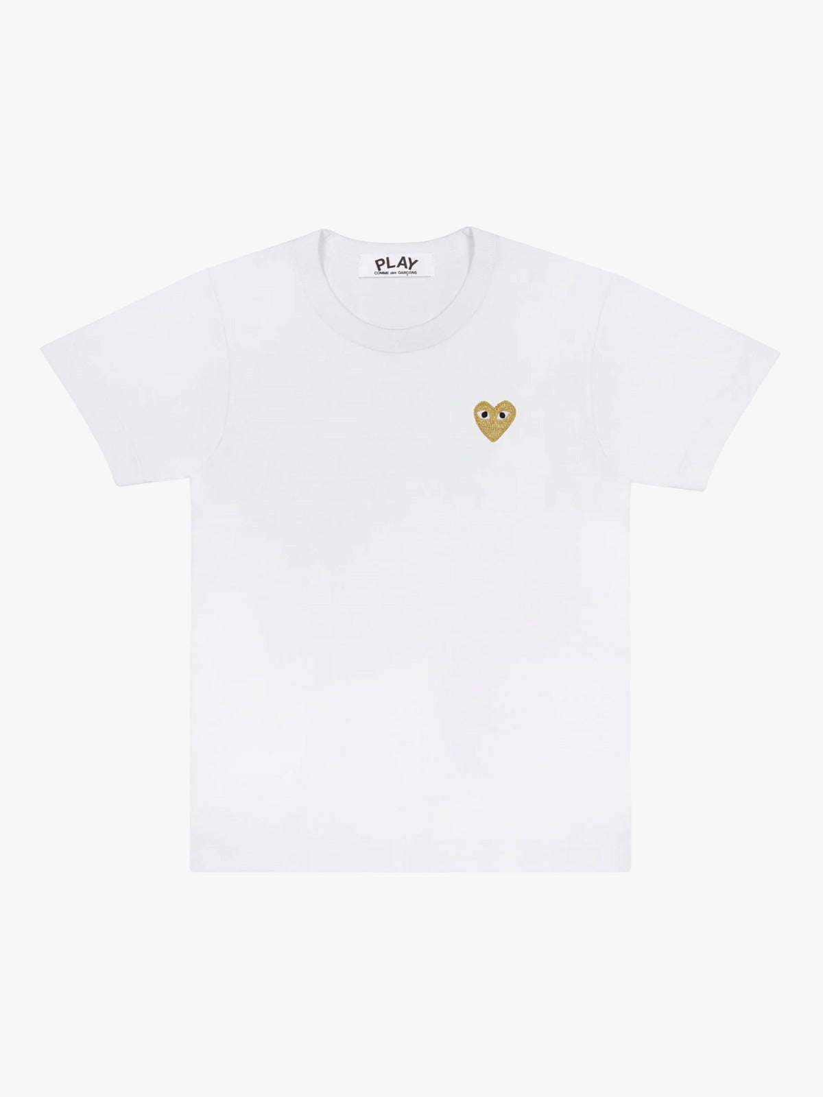Comme Des Garçons Play Gold Heart Patch T-Shirt White