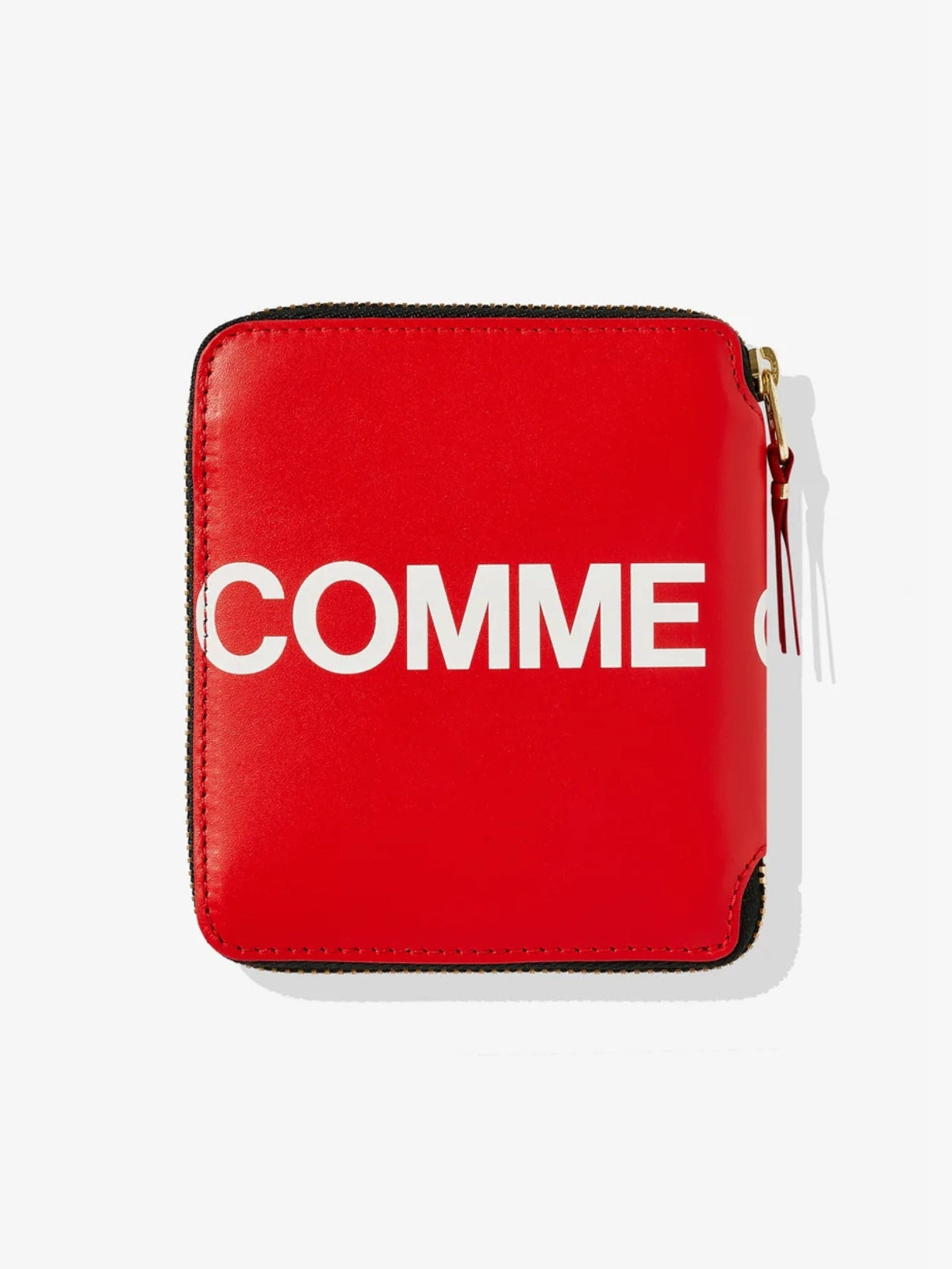 Comme Des Garcons Wallet Zip Around Logo Red