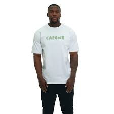 Capone T-Shirt Crew Back Paint Graphic White