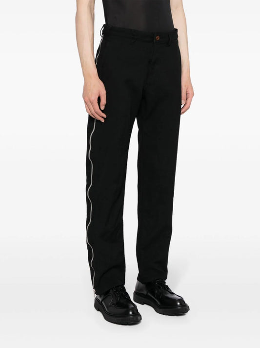 Comme Des Garcons Black Zip Detail Pants