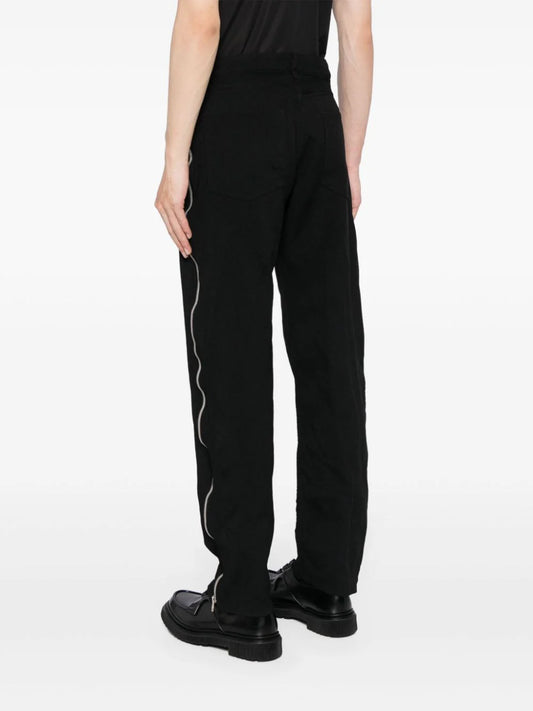 Comme Des Garcons Black Zip Detail Pants