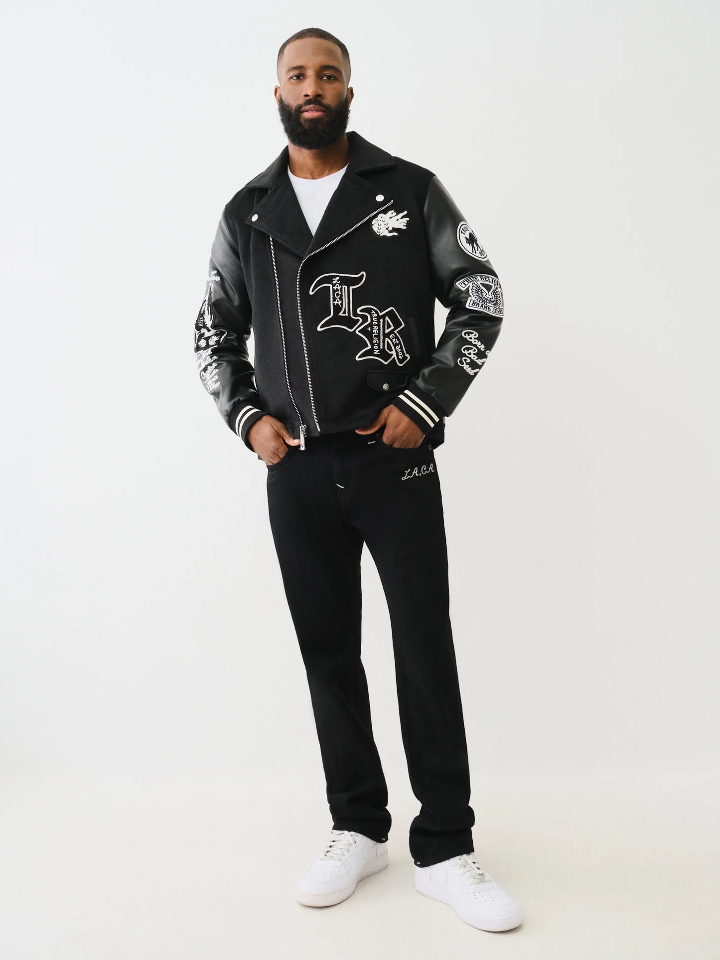 True Religion Edgy Ricky Sn Flap 2Sb Black Rinse