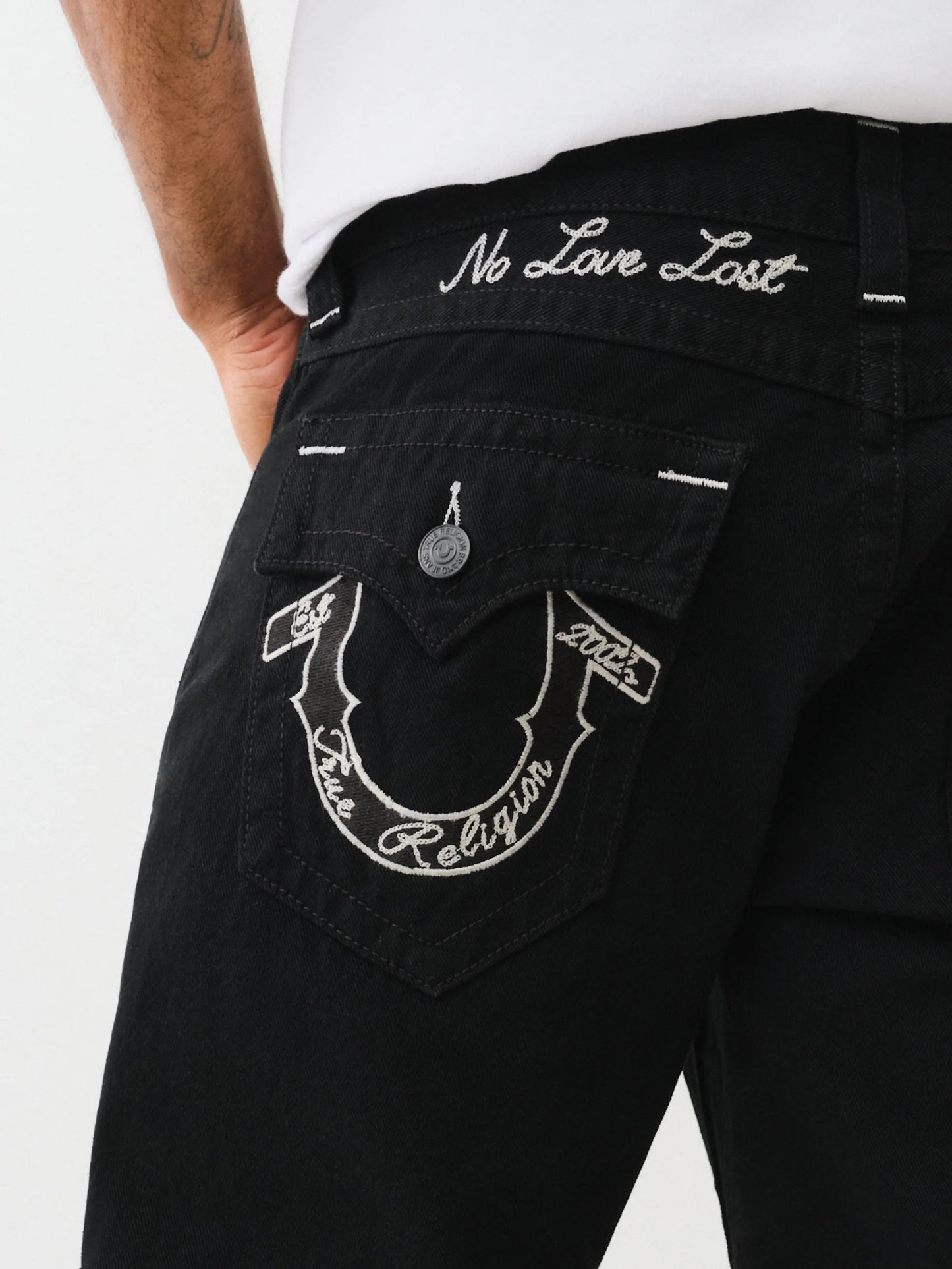 True Religion Edgy Ricky Sn Flap 2Sb Black Rinse