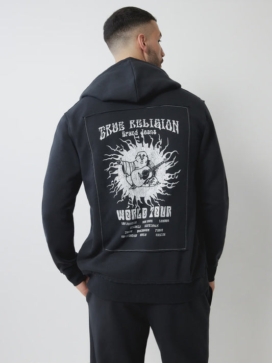 True Religion Blazing Tour Applique Zip Hood Phantom