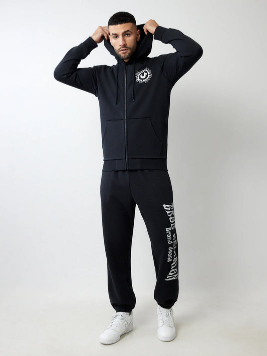 True Religion Blazing Tour Applique Zip Hood Phantom