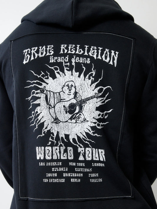 True Religion Blazing Tour Applique Zip Hood Phantom
