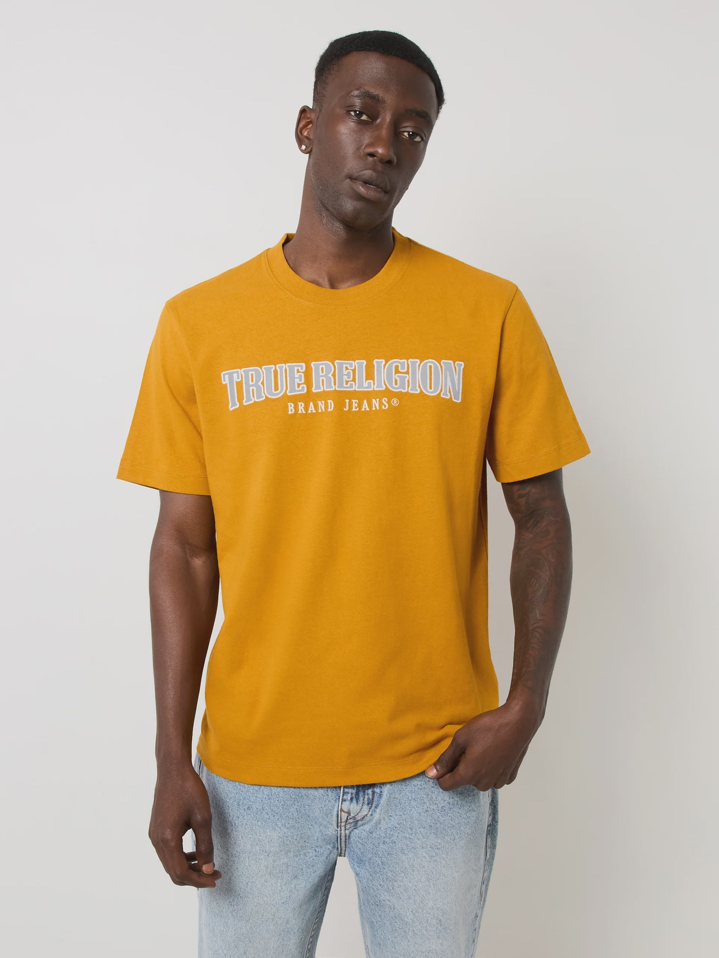 True Religion Ss Reflective Arch Tee Buckthorn