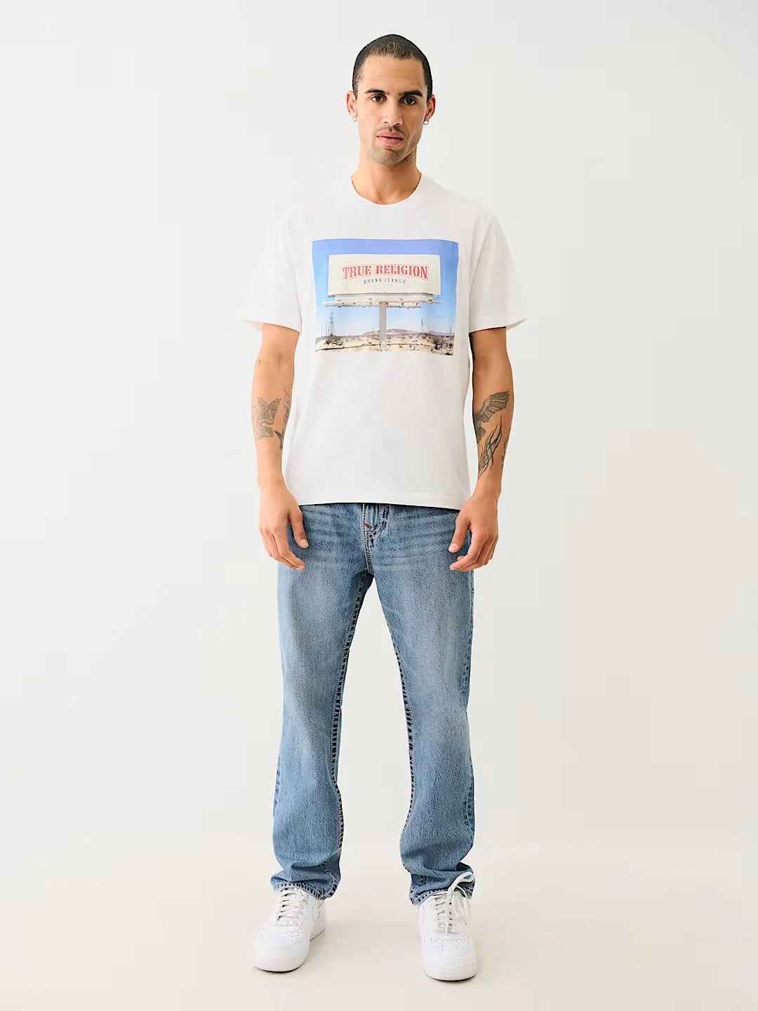 True Religion Ss Billboard Tee Optic White