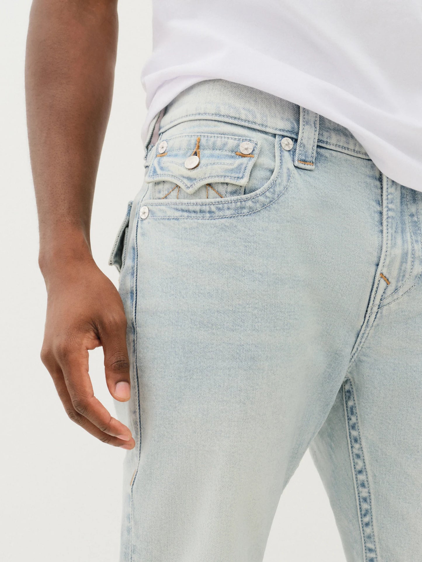 True Religion Rocco Sn Flap 32 Inseam Drover Light Wash