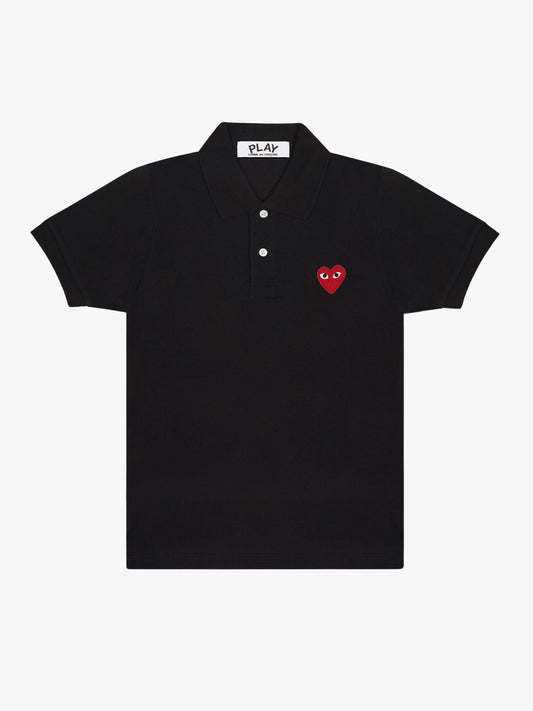 Comme Des Garcons Golfer T-Shirt Red Heart Black