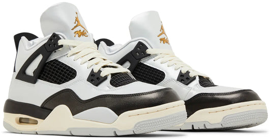 Air Jordan 4 Retro GS Pure Platinum- Metallic Gold