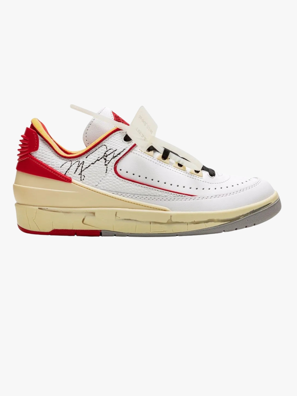 Off White x Air Jordan 2 Low Sneakers White-Red