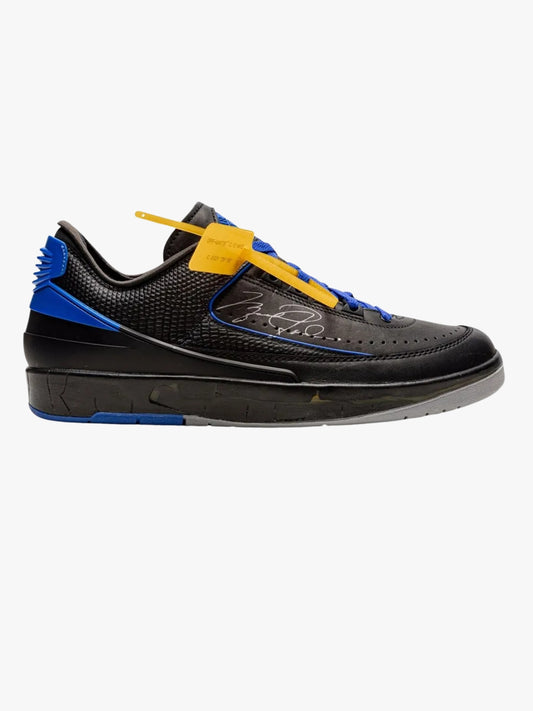Off White x Air Jordan 2 Low Sneakers Black-Blue