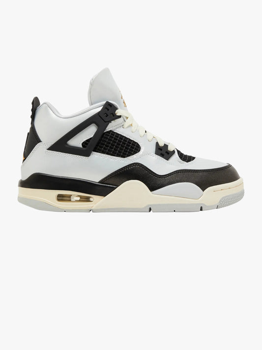 Air Jordan 4 Retro GS Pure Platinum- Metallic Gold
