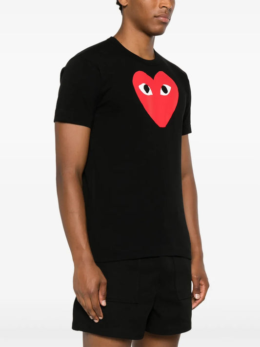 Comme Des Garcons Play Red Heart T-Shirt Black