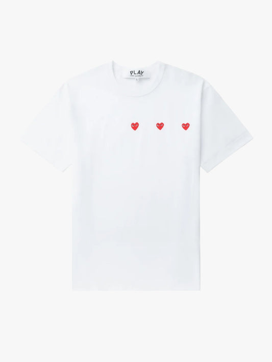 Comme Des Garçons Play Triple Hearts T-shirt