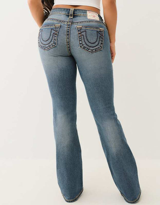 True Religion Becca Mr Bootcut Denim Jean Super T Crowd Surf Blue