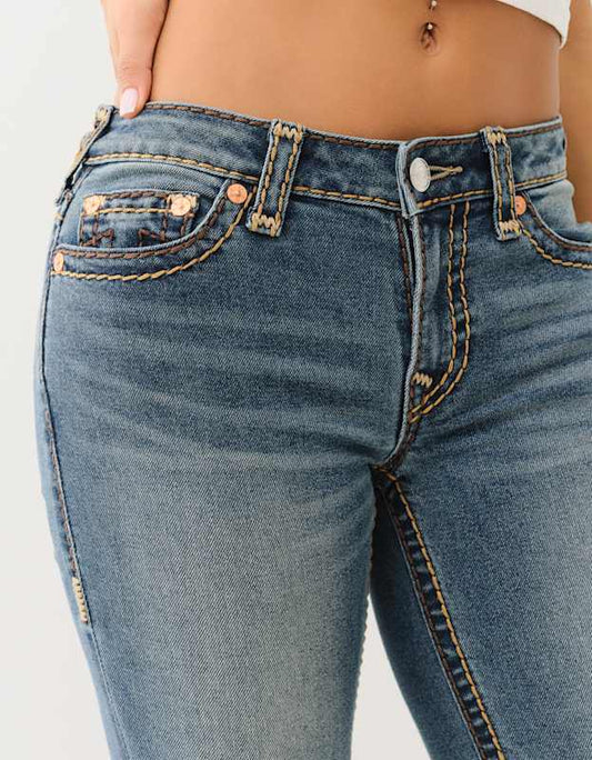 True Religion Becca Mr Bootcut Denim Jean Super T Crowd Surf Blue