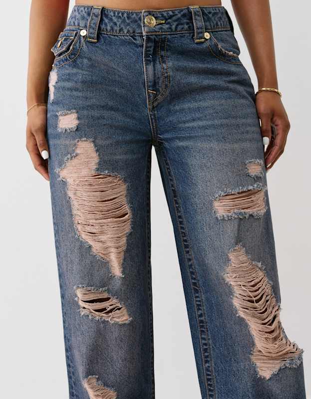 True Religion Relaxed Straight Mr Flap Denim Jean Breeze Aqua