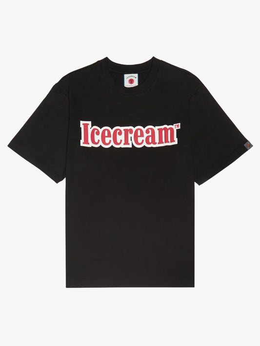 Ice Cream Puff Print Logo T-Shirt Black