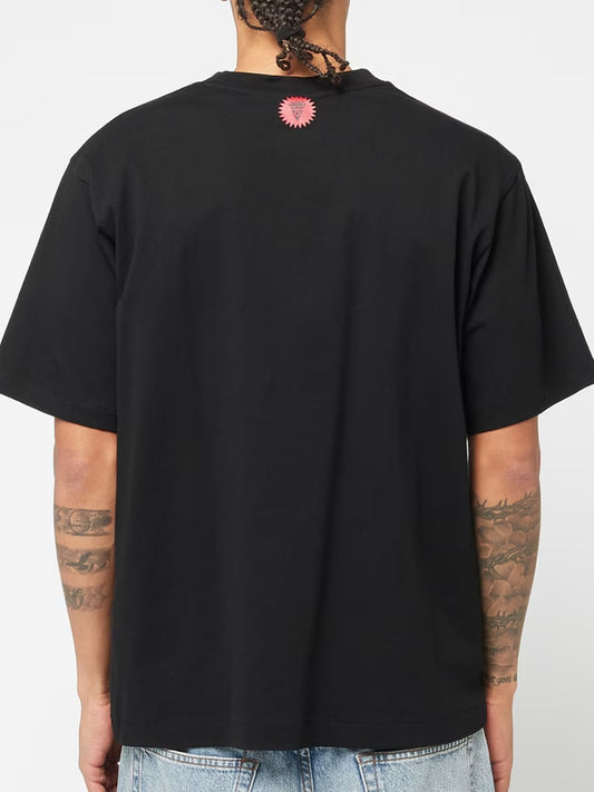 Ice Cream Logo Puff Print T-Shirt Black