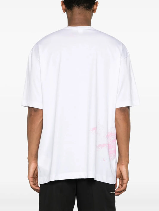 Comme Des Garcons Oversized Paint Splatter t-Shirt White