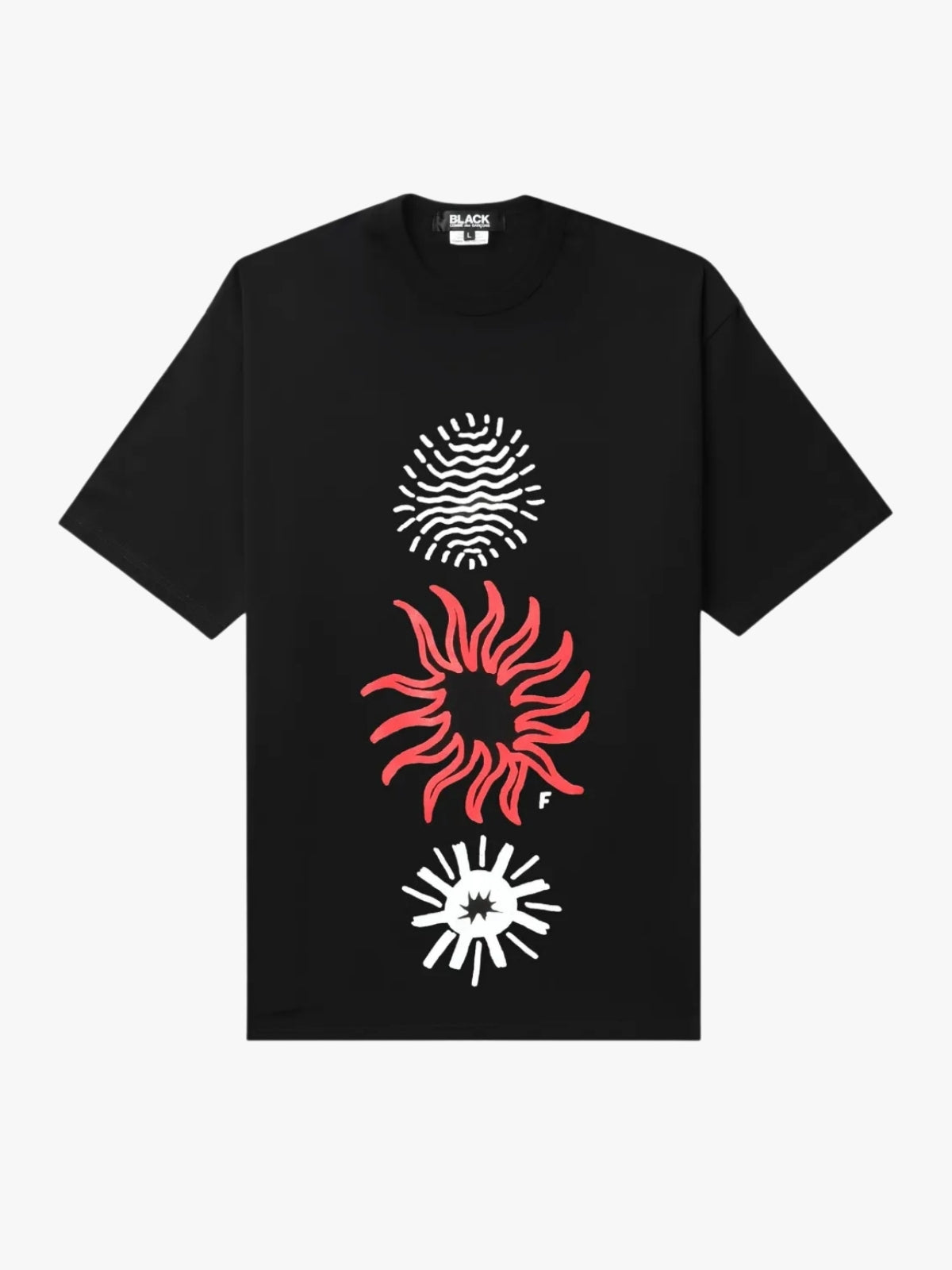 CDG Black Sun Print Tee