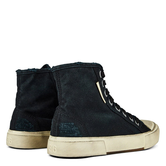 Balenciaga Pairs Hightop Sneaker Washed Black - Pre-Loved
