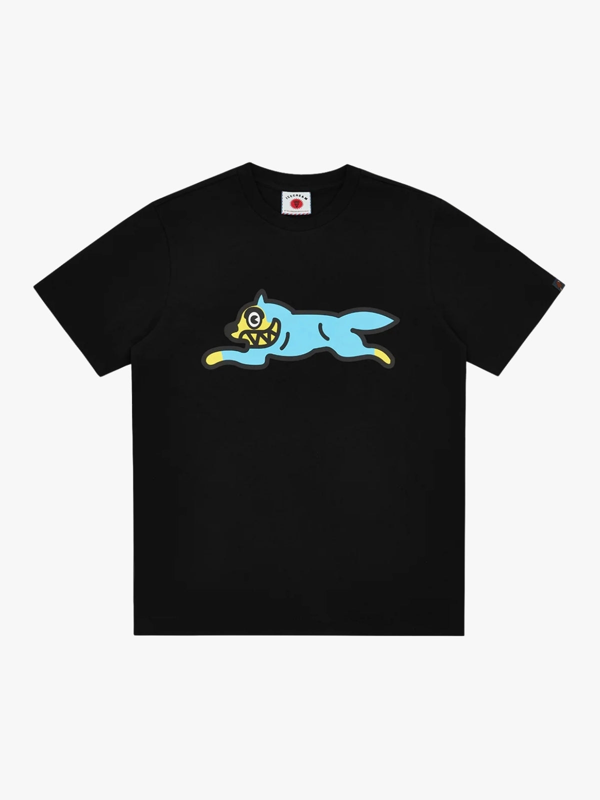 Ice Cream Running Dog T-Shirt Black