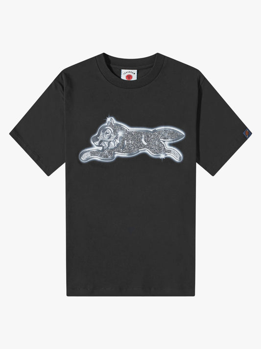 Ice Cream Iced Out Running Dog T-Shirt Black