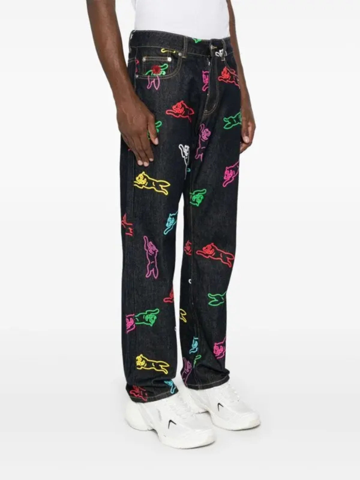 Ice Cream Running Dog All Over Print Jeans