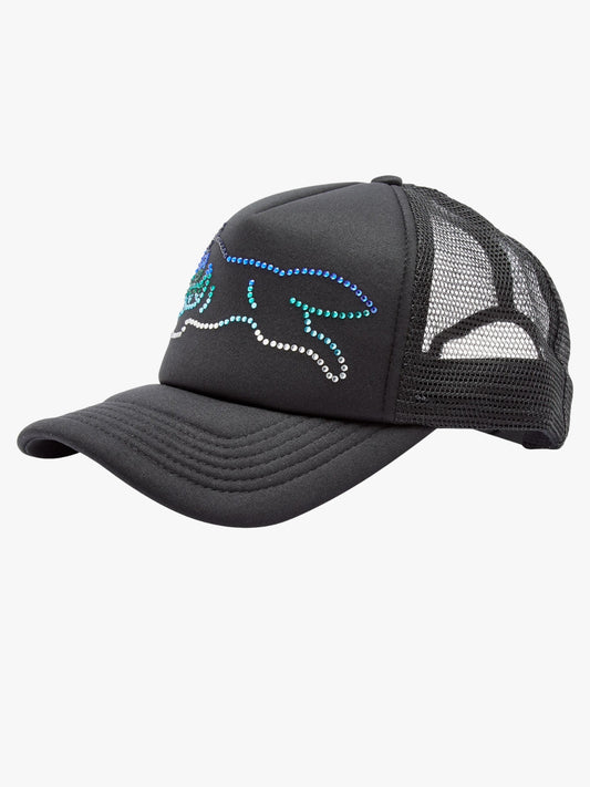 Ice Cream Crystal Trucker Cap Black