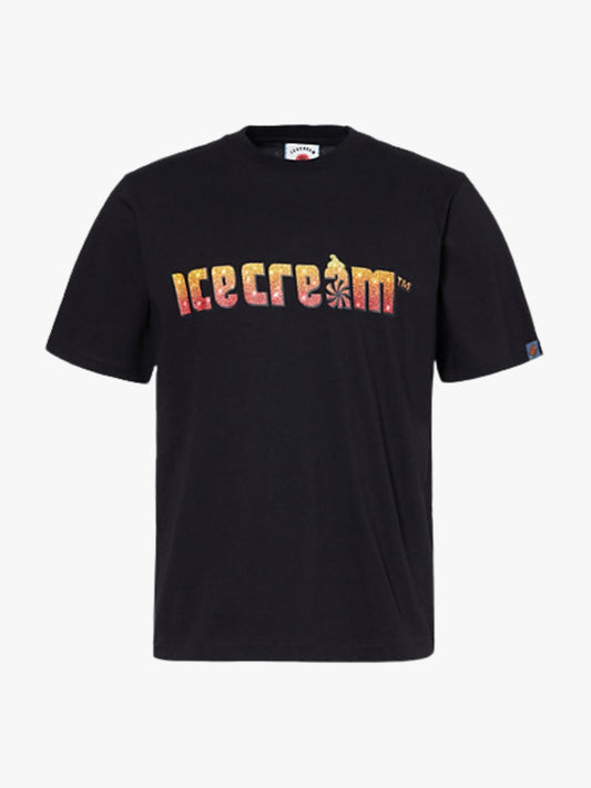 Ice Cream SOFT SERVE SPARKLE Print T-shirt Black