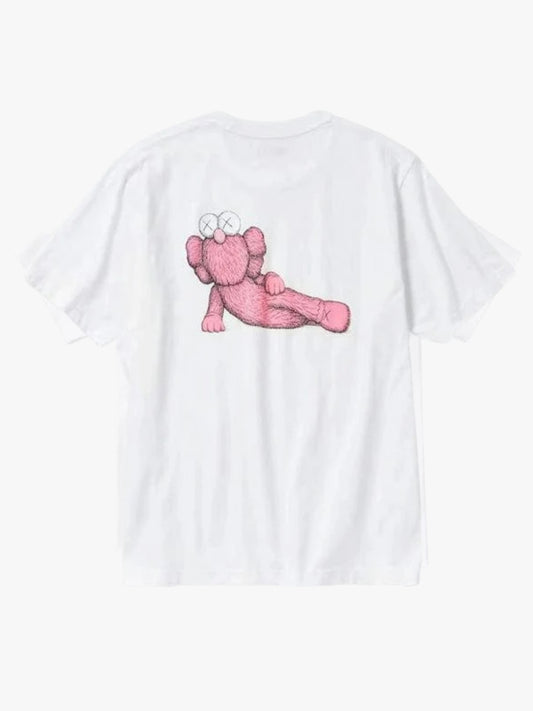 Kaws BFF Tee White-Pink