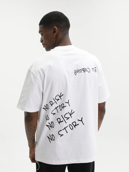 Capone T-Shirt Oversized No Risk No Story White