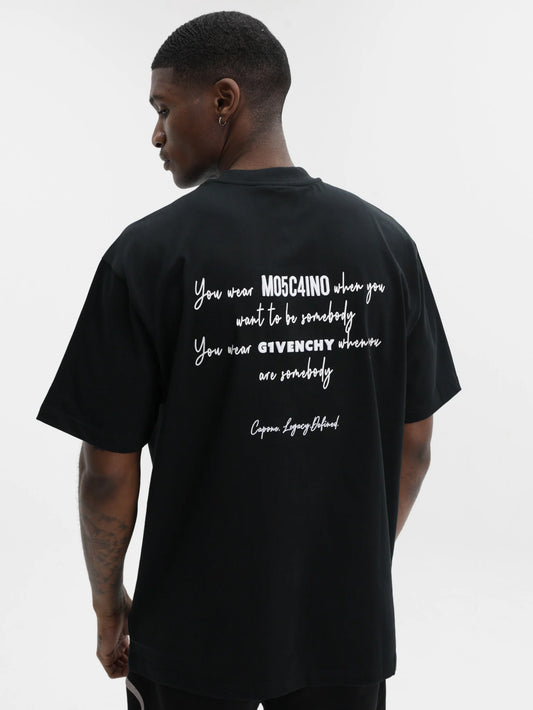 Capone T-Shirt Oversized Back Print Black