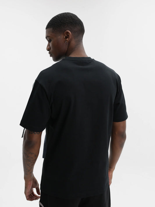 Capone T-Shirt Multi Printed Pocket Black
