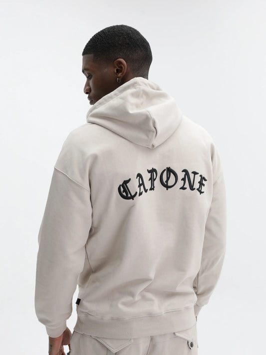 Capone Hoodie Metallic Rings Beige