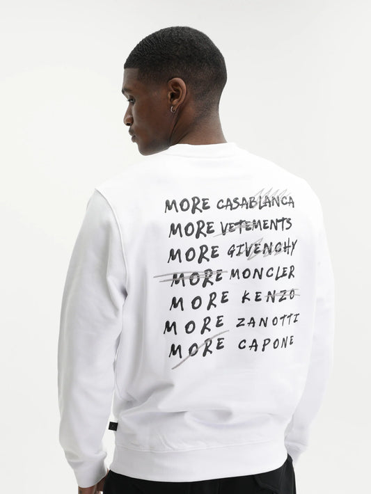Capone Sweater Double Logo White