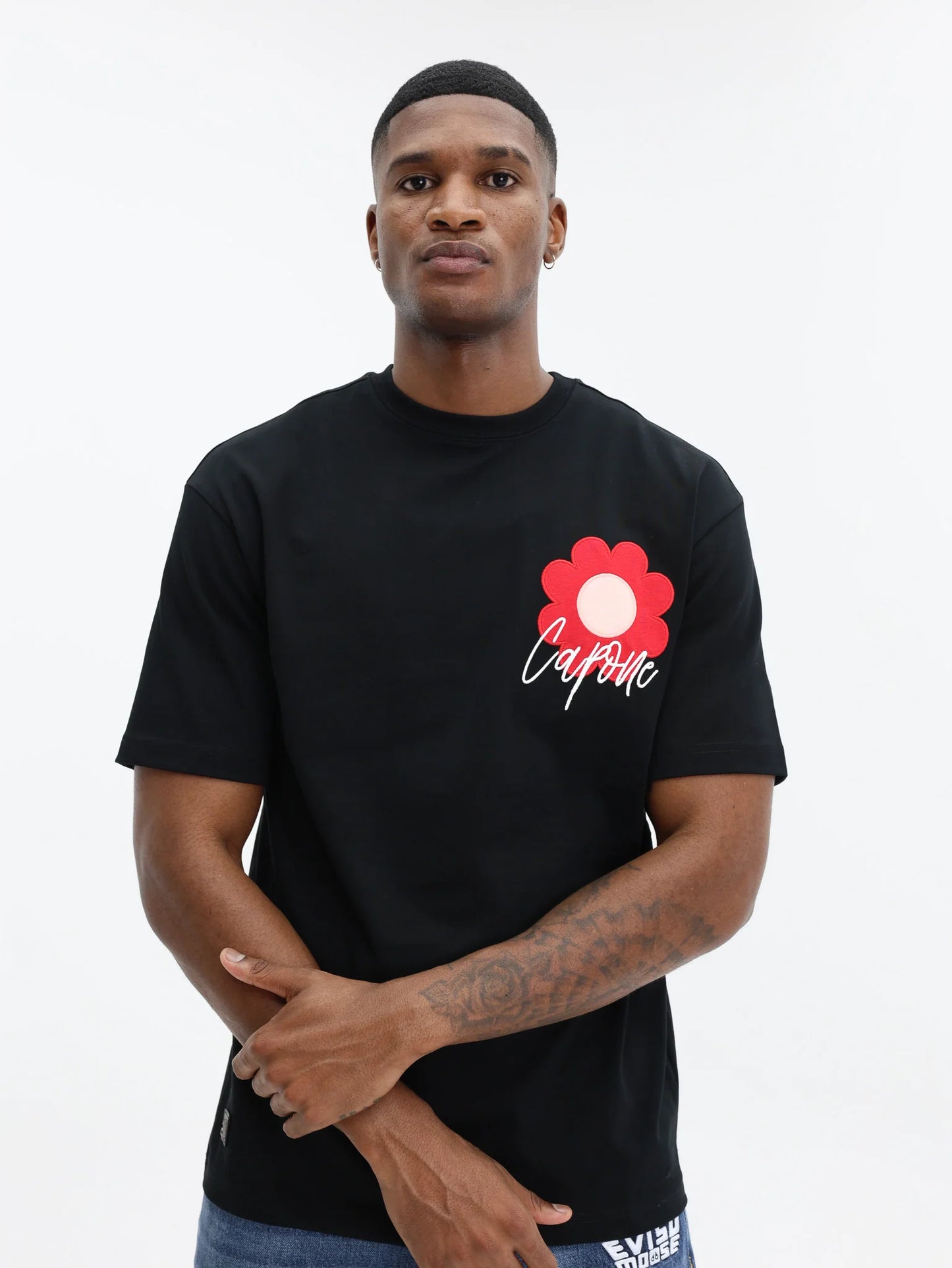 Capone Flower Logo T-Shirt Black