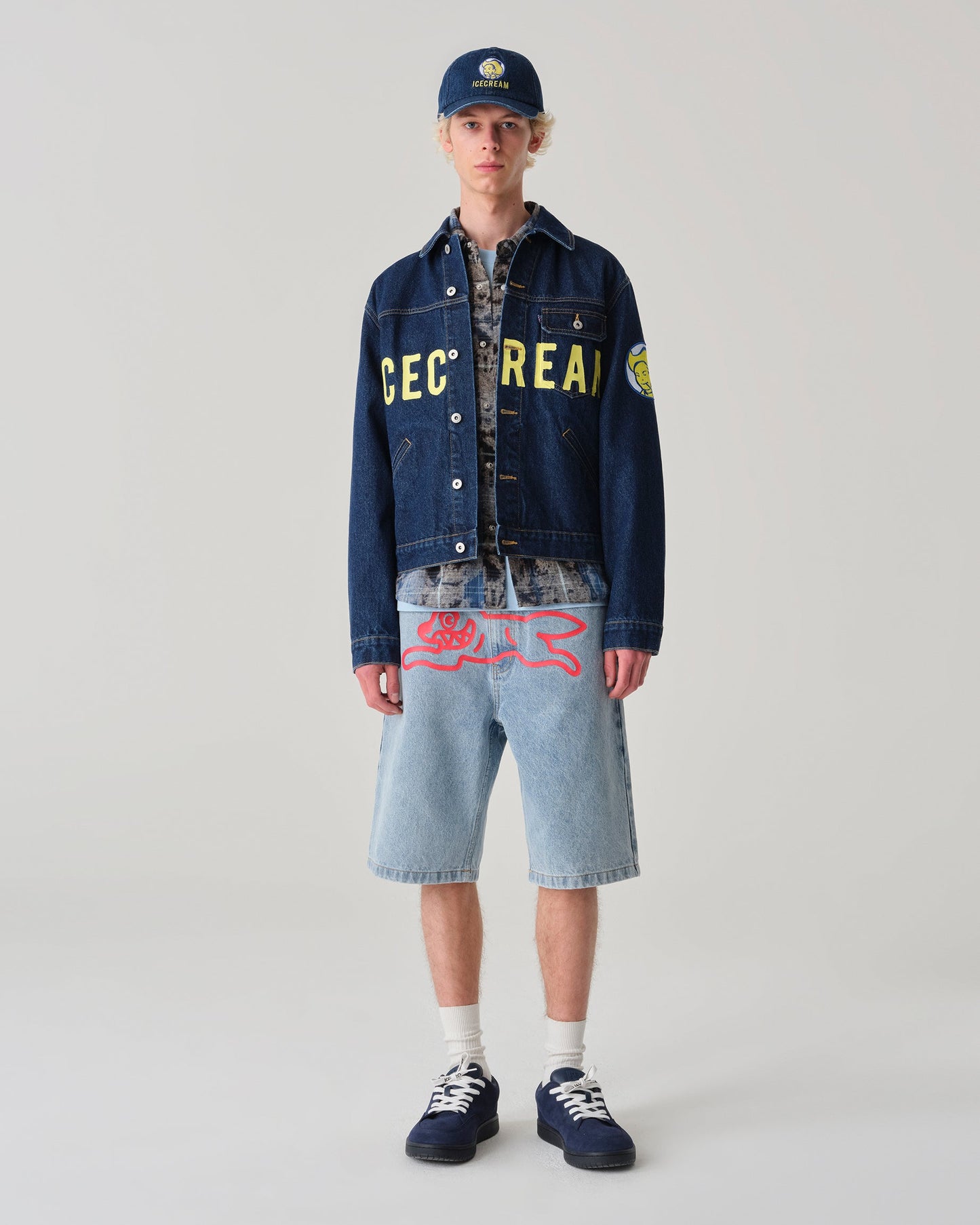 Ice Cream Cowboy Trucker Denim Jacket Indigo