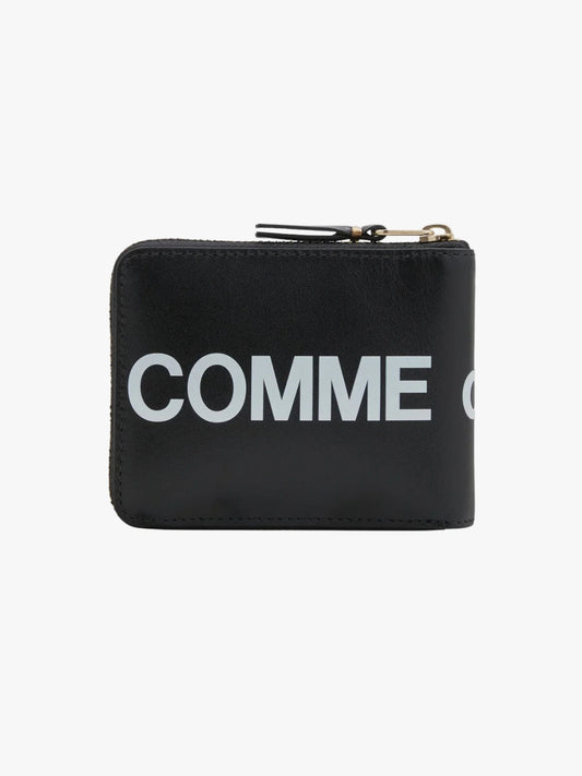 Comme Des Garcons Wallet Leather Logo Black