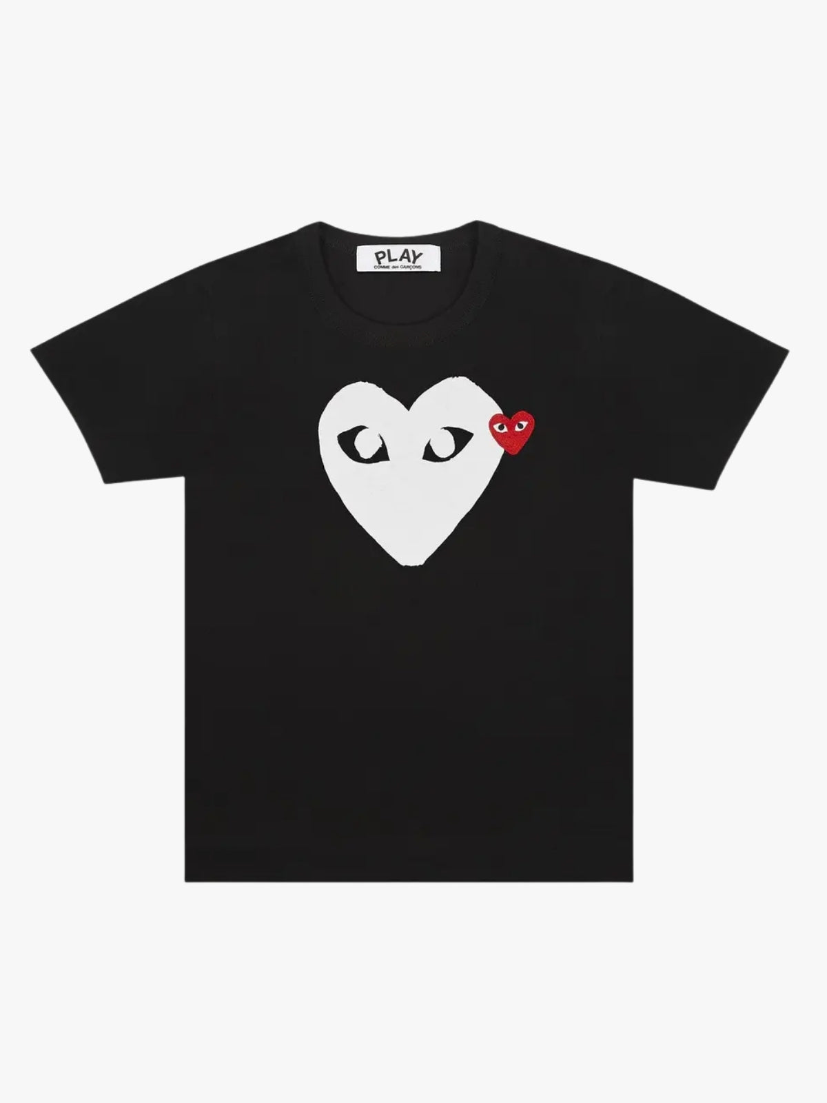 Comme Des Garcons Play Double Heart T-Shirt Black-White